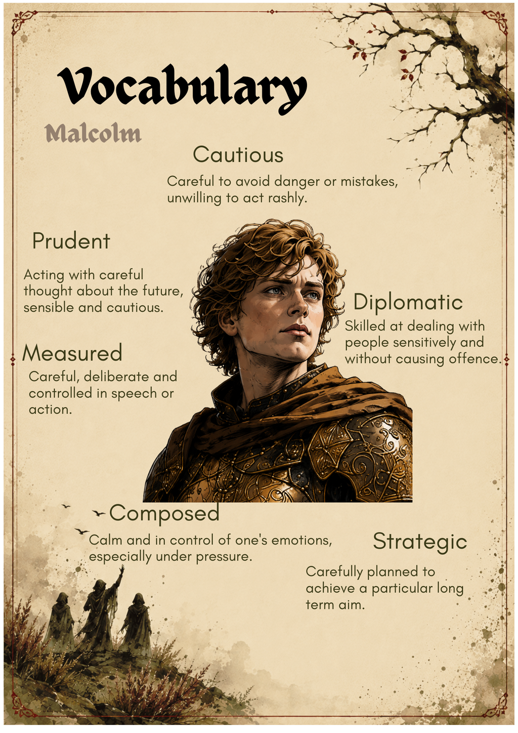 Macbeth Character Vocabulary Cards