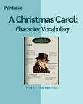 A Christmas Carol Character Vocabulary