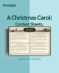 A Christmas Carol Context Sheets.