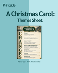 A Christmas Carol Themes Sheet.
