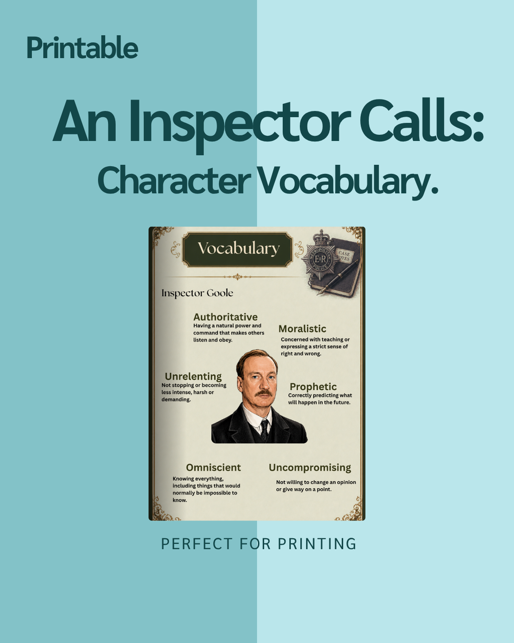 An Inspector Calls, Character Vocabulary