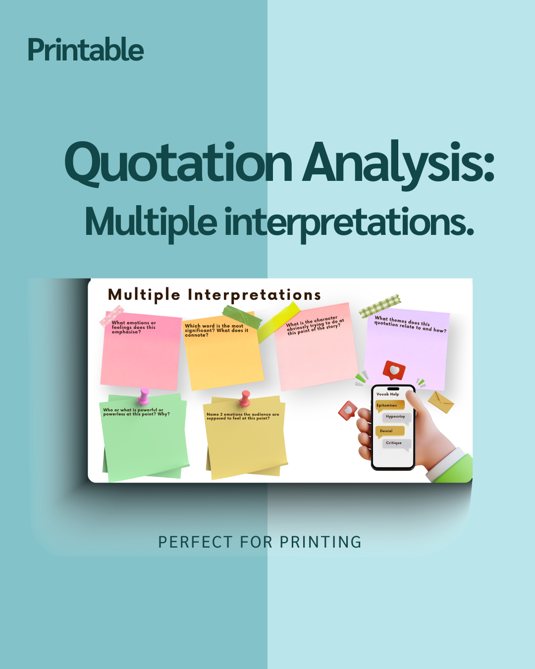 A Quotation Analysis Template