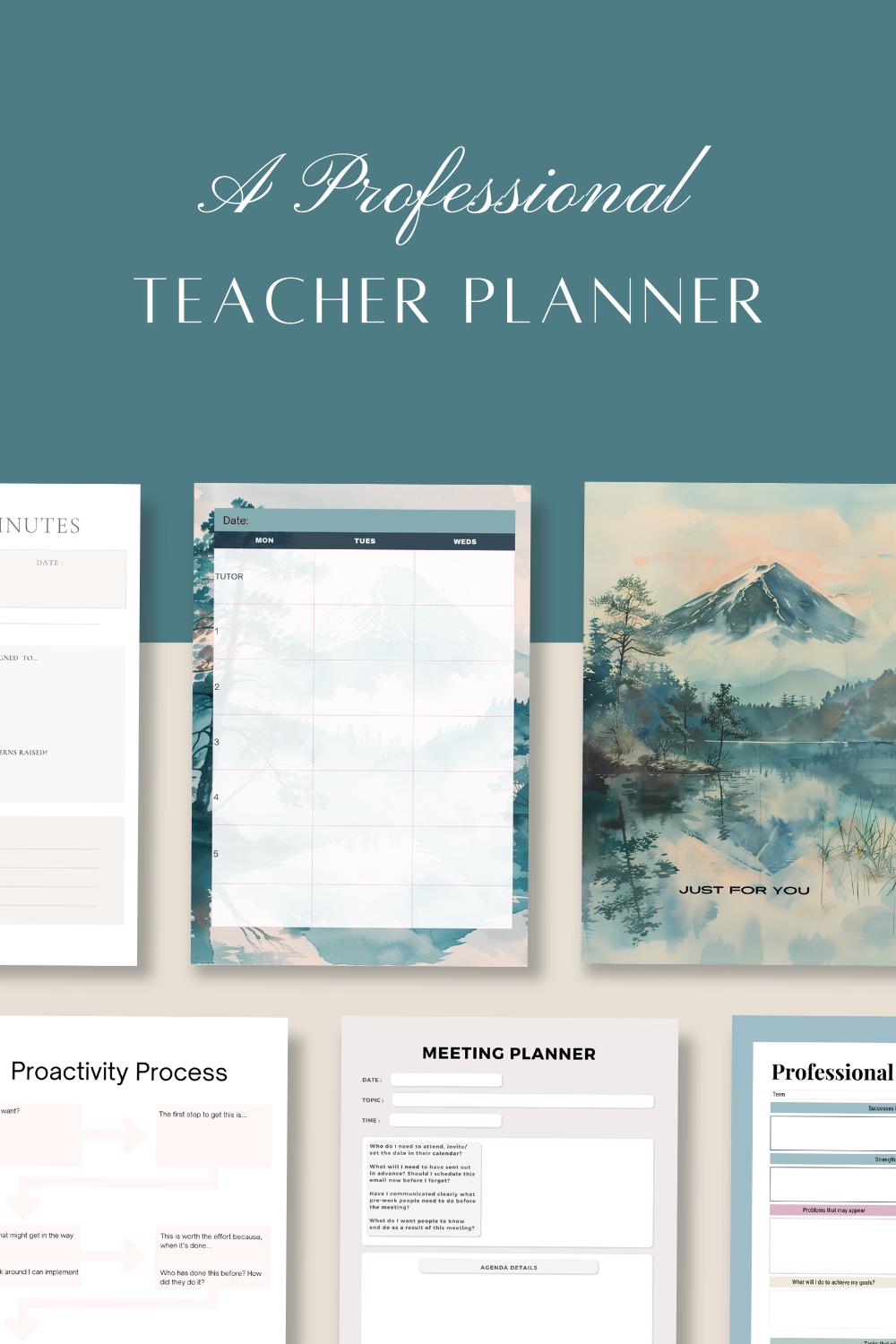 Teacher Planner: Watercolour
