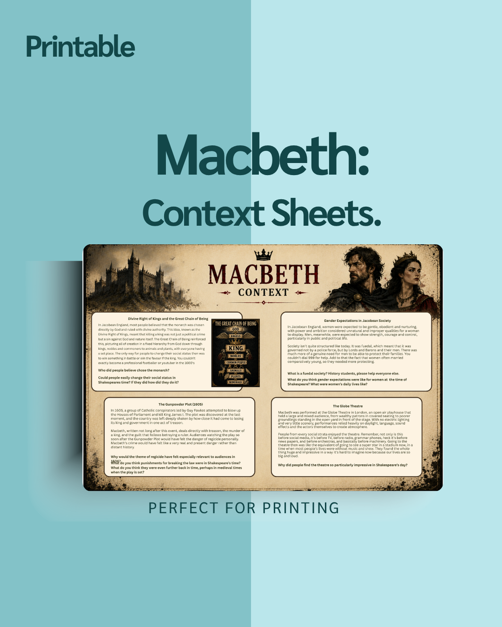Macbeth Context Sheets
