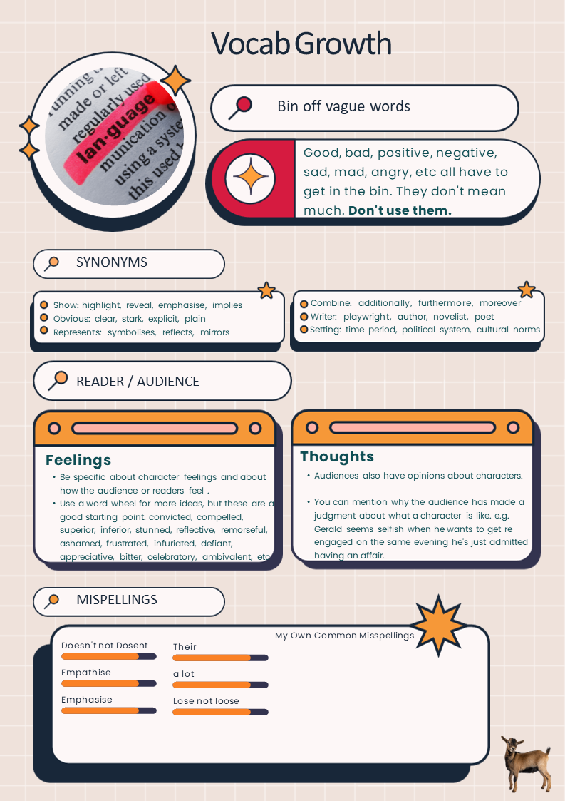 English Lit, Exam Improvement Time Booklet. Fully Editable