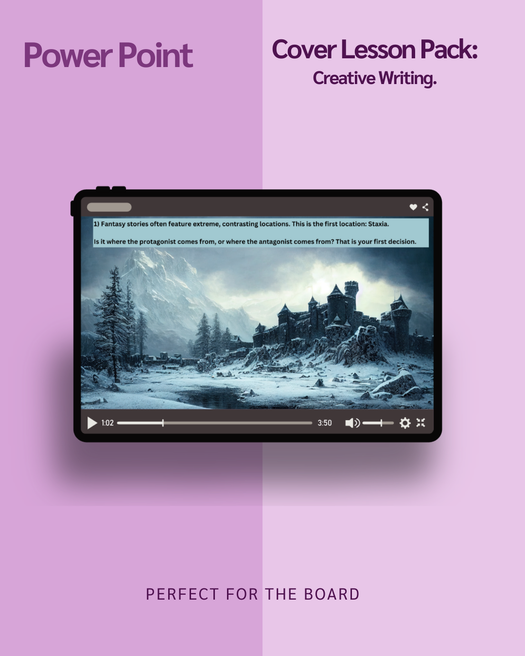 4 Fantasy Writing Lessons I made for cover work