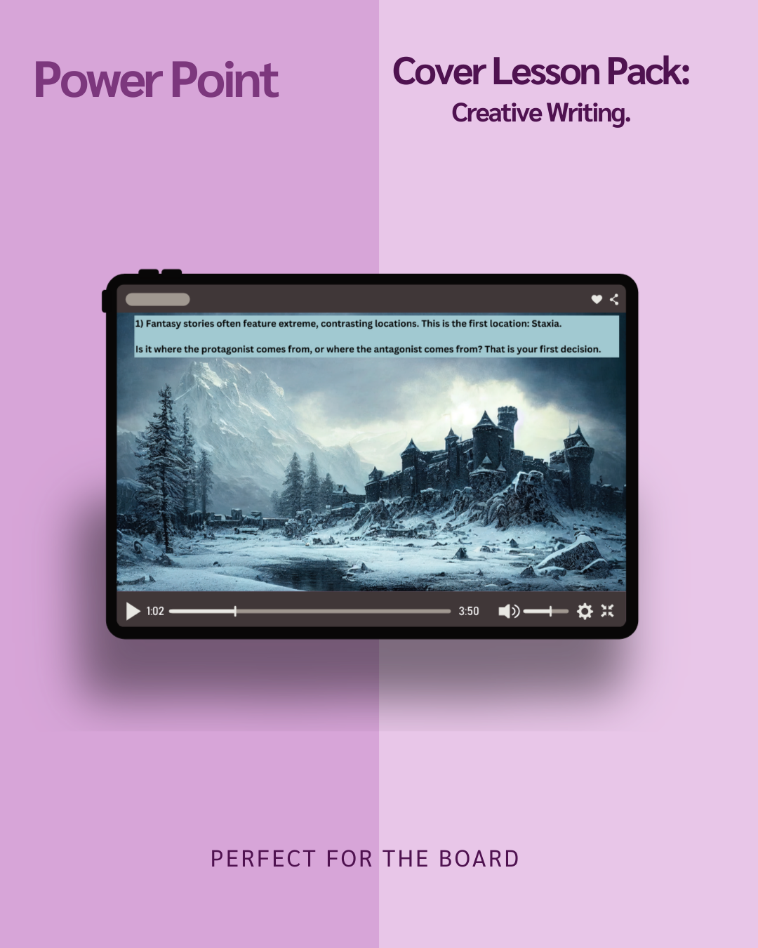 4 Fantasy Writing Lessons I made for cover work