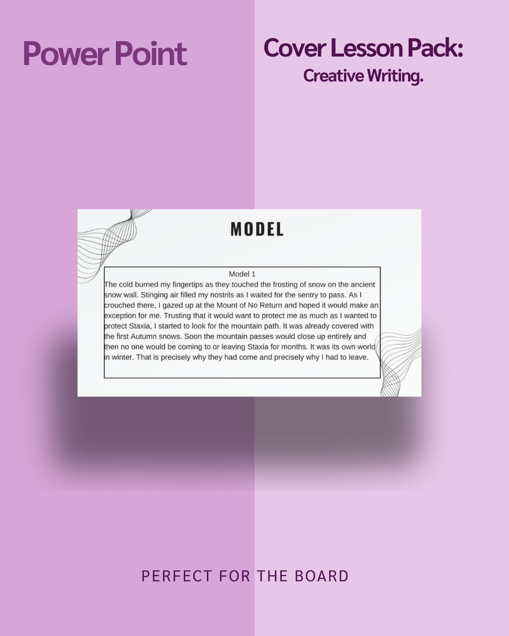 4 Fantasy Writing Lessons I made for cover work